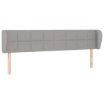 vidaXL Tăblie de pat cu aripioare gri deschis 183x23x78/88 cm textil