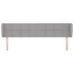 vidaXL Tăblie de pat cu aripioare gri deschis 183x23x78/88 cm textil