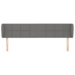 vidaXL Tăblie de pat cu aripioare gri închis 183x23x78/88 cm textil