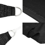 vidaXL Pânză parasolar, negru, 4x4 m, HDPE, 160 g/m²
