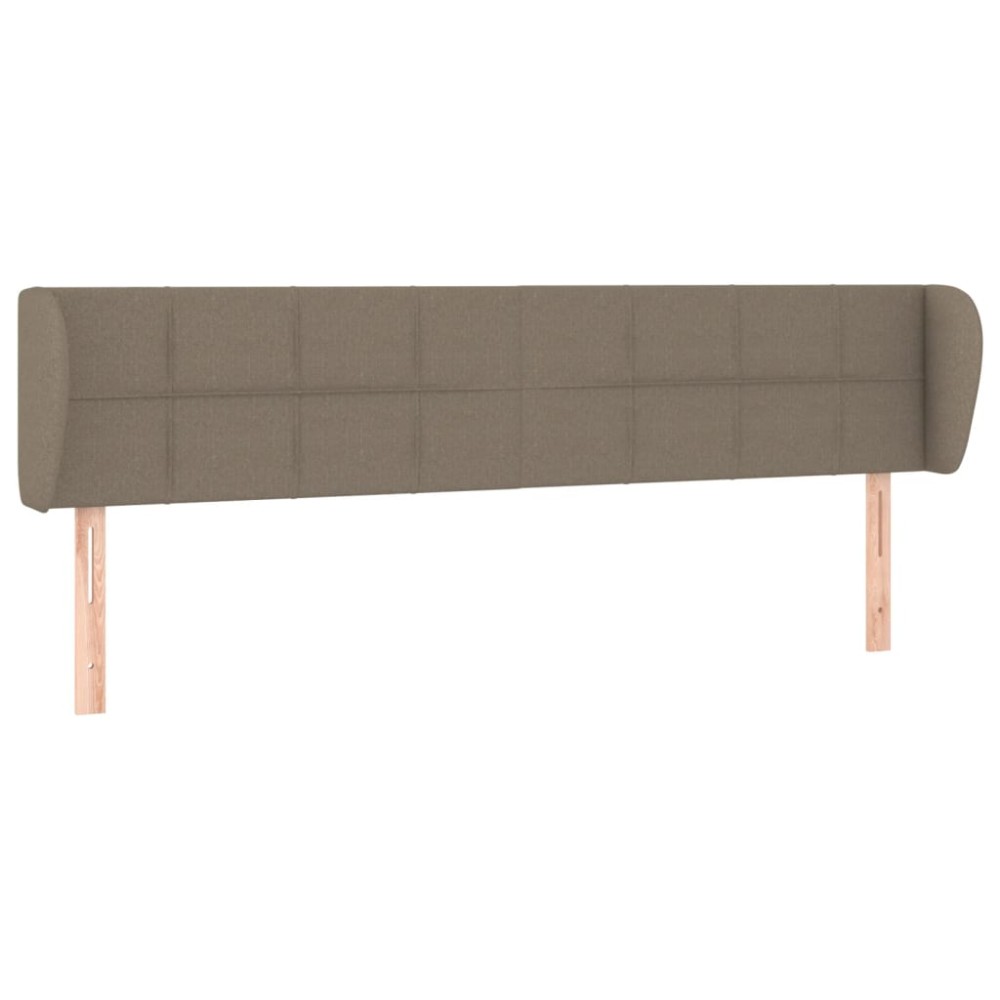 vidaXL Tăblie de pat cu aripioare gri taupe 183x23x78/88 cm textil
