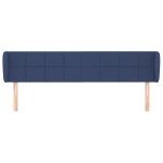 vidaXL Tăblie de pat cu aripioare, albastru, 183x23x78/88 cm textil