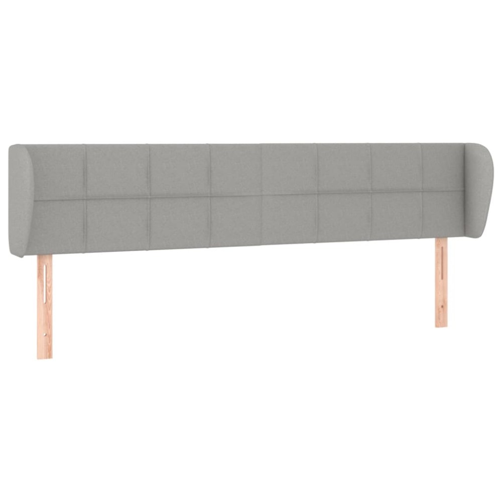 vidaXL Tăblie de pat cu aripioare gri deschis 203x23x78/88 cm textil