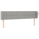 vidaXL Tăblie de pat cu aripioare gri deschis 203x23x78/88 cm textil vidaXL Tăblie de pat cu aripioare gri deschis 203x23x78/88 cm textil