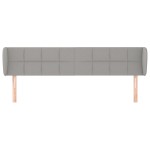vidaXL Tăblie de pat cu aripioare gri deschis 203x23x78/88 cm textil vidaXL Tăblie de pat cu aripioare gri deschis 203x23x78/88 cm textil