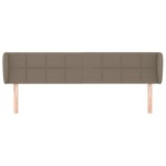 vidaXL Tăblie de pat cu aripioare gri taupe 203x23x78/88 cm textil
