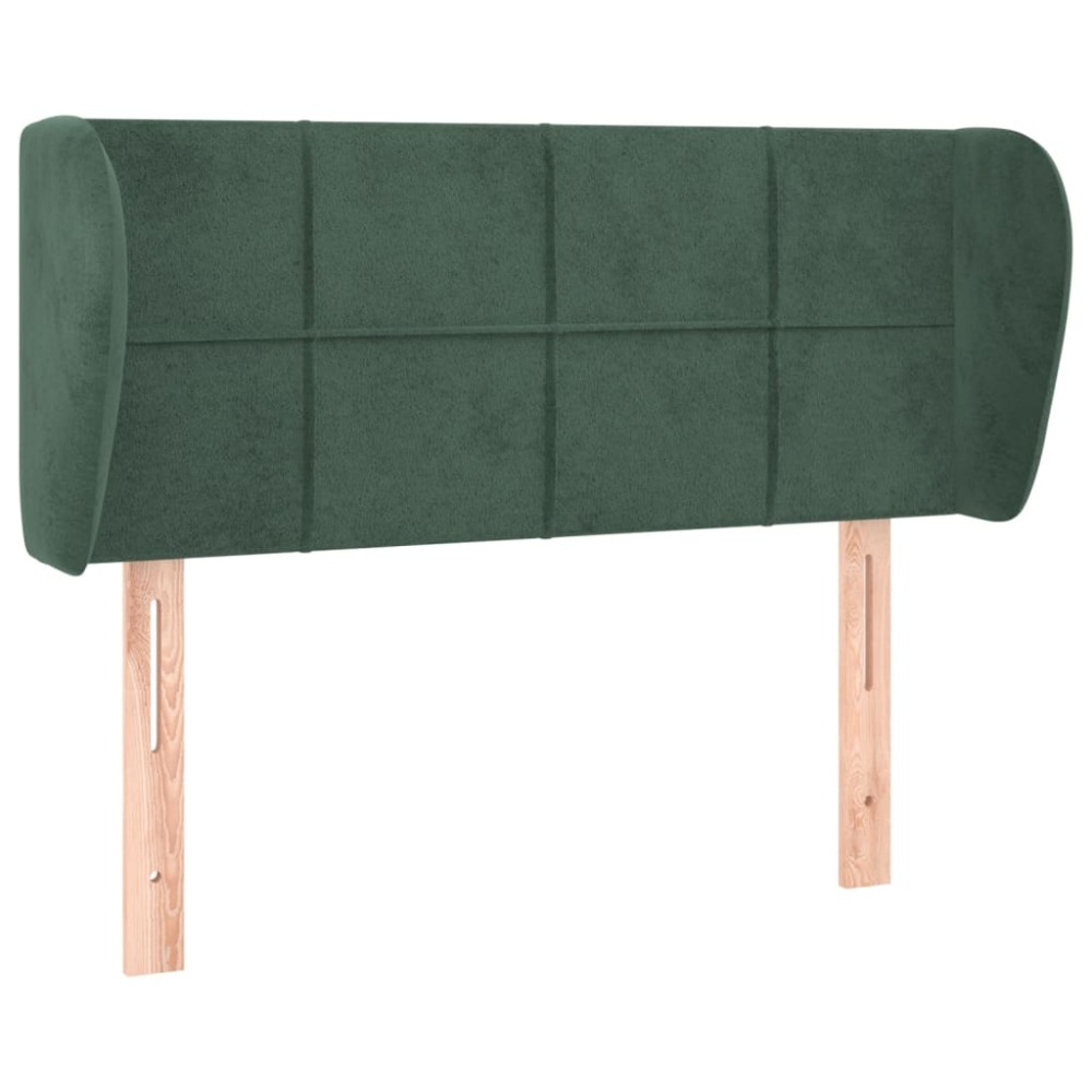 vidaXL Tăblie de pat cu aripioare verde închis 83x23x78/88 cm catifea