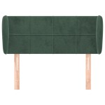 vidaXL Tăblie de pat cu aripioare verde închis 83x23x78/88 cm catifea