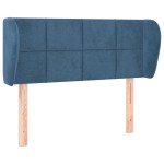 vidaXL Tăblie pat cu aripioare albastru închis 83x23x78/88 cm catifea vidaXL Tăblie pat cu aripioare albastru închis 83x23x78/88 cm catifea