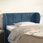 vidaXL Tăblie pat cu aripioare albastru închis 83x23x78/88 cm catifea vidaXL Tăblie pat cu aripioare albastru închis 83x23x78/88 cm catifea