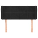 vidaXL Tăblie de pat cu aripioare negru 103x23x78/88 cm catifea