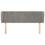 vidaXL Tăblie de pat cu aripioare gri deschis 147x23x78/88 cm catifea vidaXL Tăblie de pat cu aripioare gri deschis 147x23x78/88 cm catifea