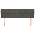 vidaXL Tăblie de pat cu aripioare gri închis 147x23x78/88 cm catifea vidaXL Tăblie de pat cu aripioare gri închis 147x23x78/88 cm catifea
