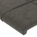 vidaXL Tăblie de pat cu aripioare gri închis 147x23x78/88 cm catifea vidaXL Tăblie de pat cu aripioare gri închis 147x23x78/88 cm catifea