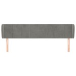 vidaXL Tăblie de pat cu aripioare gri deschis 163x23x78/88 cm catifea vidaXL Tăblie de pat cu aripioare gri deschis 163x23x78/88 cm catifea