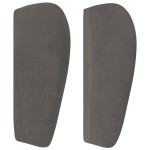 vidaXL Tăblie de pat cu aripioare gri închis 163x23x78/88 cm catifea vidaXL Tăblie de pat cu aripioare gri închis 163x23x78/88 cm catifea