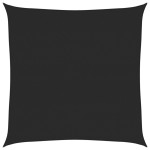 vidaXL Pânză parasolar, negru, 7x7 m, HDPE, 160 g/m²