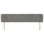 vidaXL Tăblie de pat cu aripioare gri deschis 183x23x78/88 cm catifea