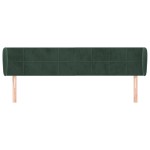 vidaXL Tăblie de pat cu aripioare verde închis 183x23x78/88 cm catifea vidaXL Tăblie de pat cu aripioare verde închis 183x23x78/88 cm catifea