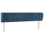 vidaXL Tăblie pat cu aripioare albastru închis 183x23x78/88 cm catifea