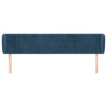 vidaXL Tăblie pat cu aripioare albastru închis 183x23x78/88 cm catifea