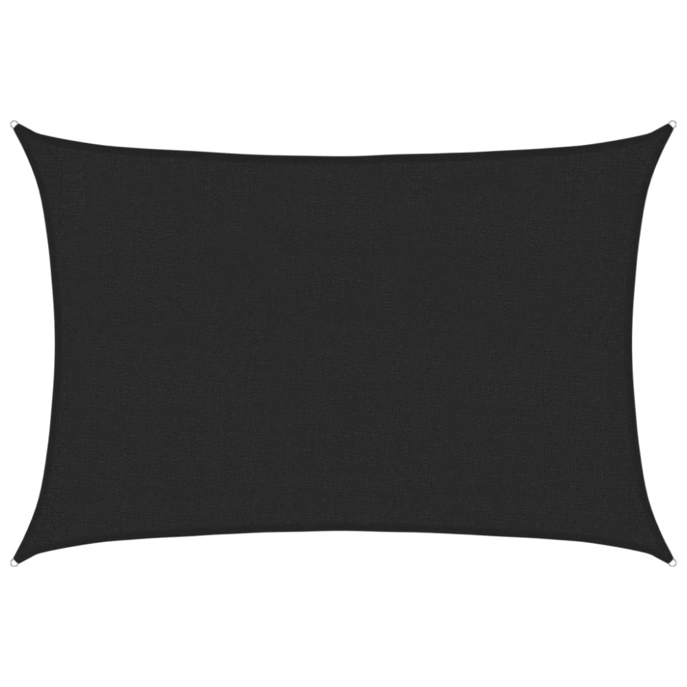 vidaXL Pânză parasolar, negru, 2x2,5 m, HDPE, 160 g/m²