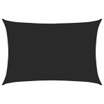 vidaXL Pânză parasolar, negru, 2x2,5 m, HDPE, 160 g/m²