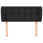 vidaXL Tăblie de pat cu aripioare negru 83x23x78/88 cm piele ecologică