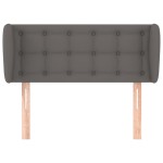 vidaXL Tăblie de pat cu aripioare gri 83x23x78/88 cm piele ecologică