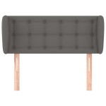 vidaXL Tăblie de pat cu aripioare gri 93x23x78/88 cm piele ecologică