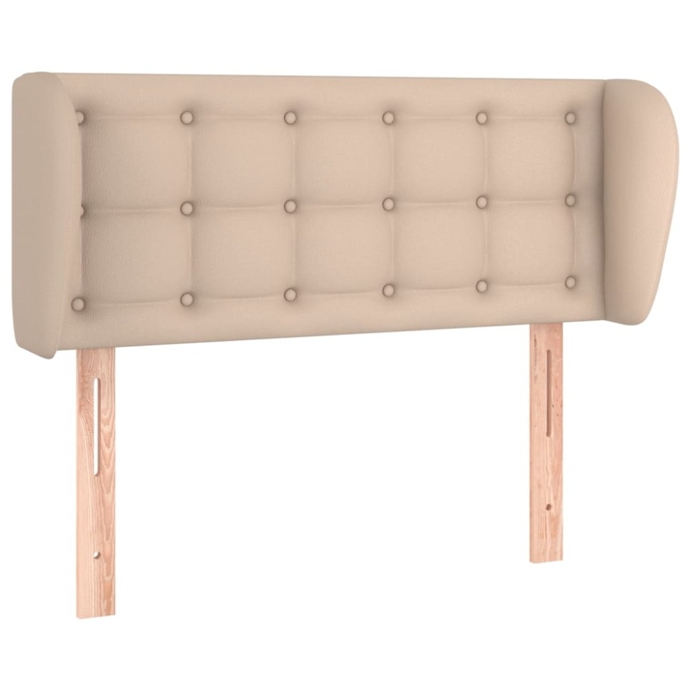 vidaXL Tăblie pat cu aripioare cappuccino 93x23x78/88 cm piele eco