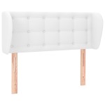 vidaXL Tăblie de pat cu aripioare alb 103x23x78/88 cm piele ecologică vidaXL Tăblie de pat cu aripioare alb 103x23x78/88 cm piele ecologică