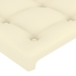 vidaXL Tăblie de pat cu aripioare crem 147x23x78/88 cm piele ecologică