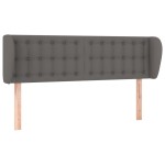 vidaXL Tăblie de pat cu aripioare gri 147x23x78/88 cm piele ecologică