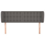 vidaXL Tăblie de pat cu aripioare gri 147x23x78/88 cm piele ecologică
