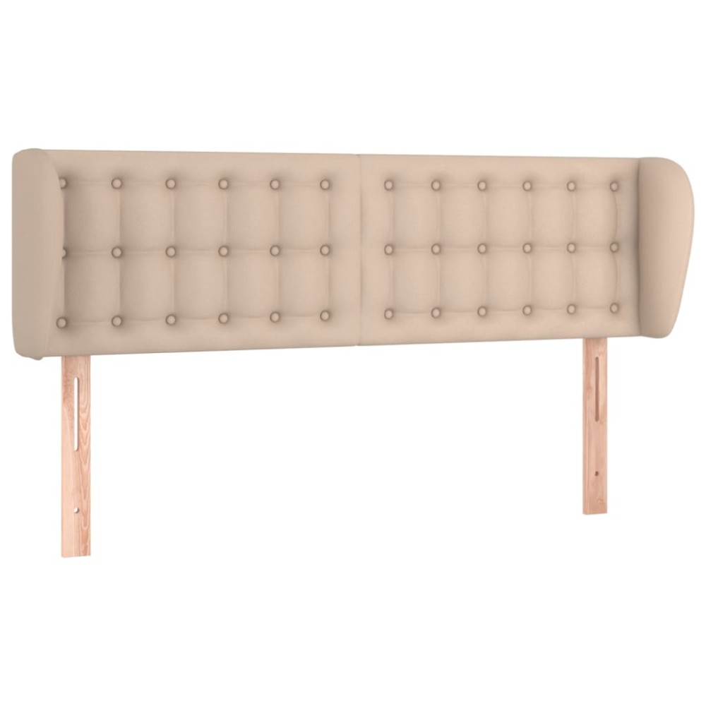 vidaXL Tăblie pat cu aripioare cappuccino 147x23x78/88cm piele eco