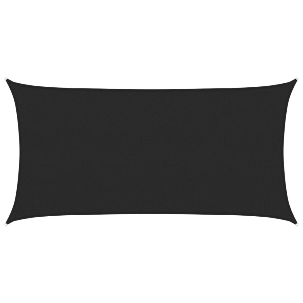 vidaXL Pânză parasolar, negru, 2x4 m, HDPE, 160 g/m²