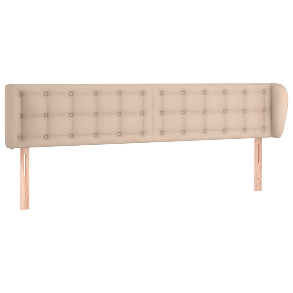 vidaXL Tăblie pat cu aripioare cappuccino 163x23x78/88cm piele eco
