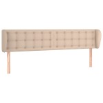 vidaXL Tăblie pat cu aripioare cappuccino 163x23x78/88cm piele eco