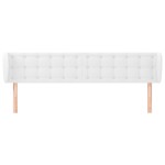 vidaXL Tăblie de pat cu aripioare alb 183x23x78/88 cm piele ecologică vidaXL Tăblie de pat cu aripioare alb 183x23x78/88 cm piele ecologică