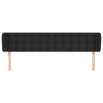 vidaXL Tăblie de pat cu aripioare negru 203x23x78/88cm piele ecologică