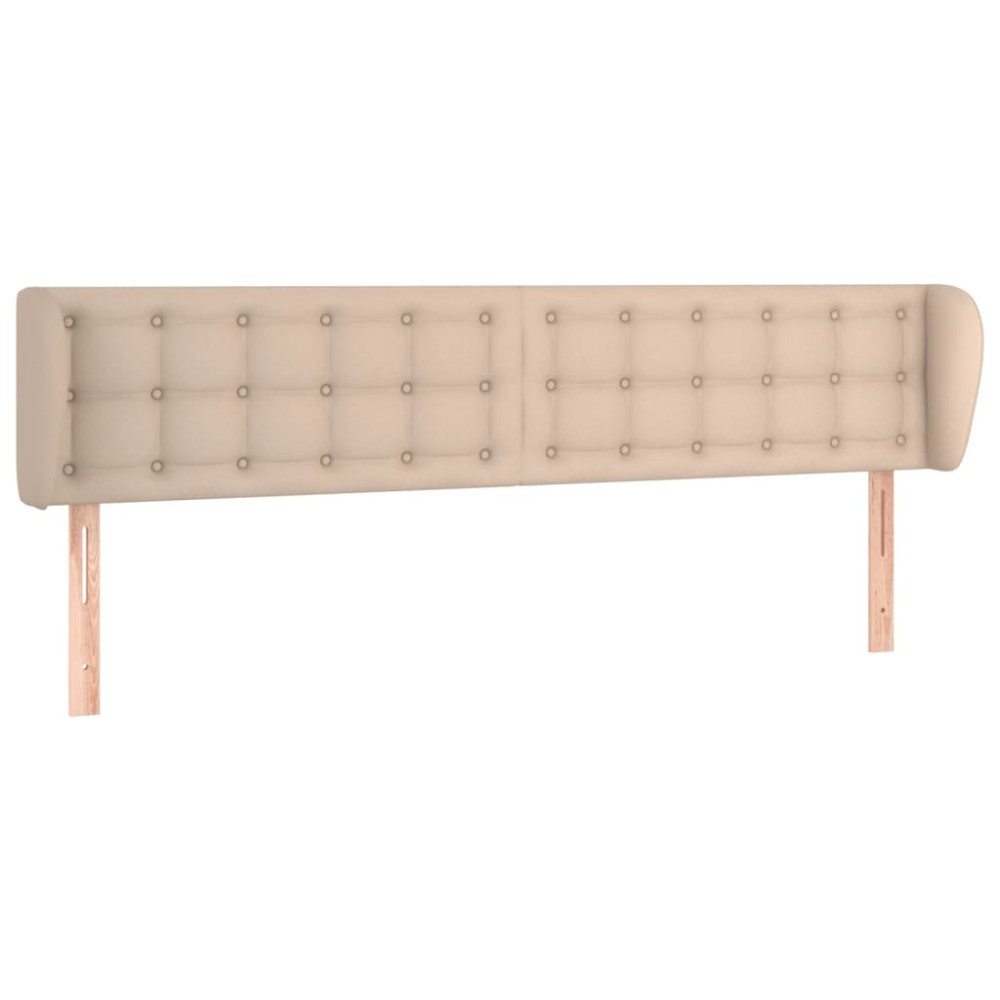 vidaXL Tăblie pat cu aripioare cappuccino 203x23x78/88cm piele eco