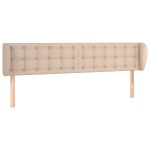 vidaXL Tăblie pat cu aripioare cappuccino 203x23x78/88cm piele eco vidaXL Tăblie pat cu aripioare cappuccino 203x23x78/88cm piele eco