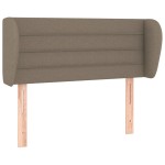 vidaXL Tăblie de pat cu aripioare gri taupe 83x23x78/88 cm textil
