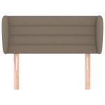 vidaXL Tăblie de pat cu aripioare gri taupe 83x23x78/88 cm textil