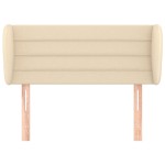 vidaXL Tăblie de pat cu aripioare crem 83x23x78/88 cm material textil vidaXL Tăblie de pat cu aripioare crem 83x23x78/88 cm material textil