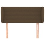 vidaXL Tăblie de pat cu aripioare maro închis 93x23x78/88 cm textil