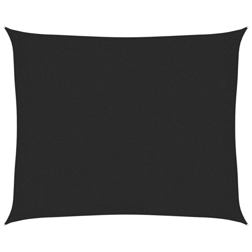 vidaXL Pânză parasolar, negru, 2,5 x 3 m, HDPE, 160 g/m²
