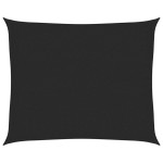 vidaXL Pânză parasolar, negru, 2,5 x 3 m, HDPE, 160 g/m²