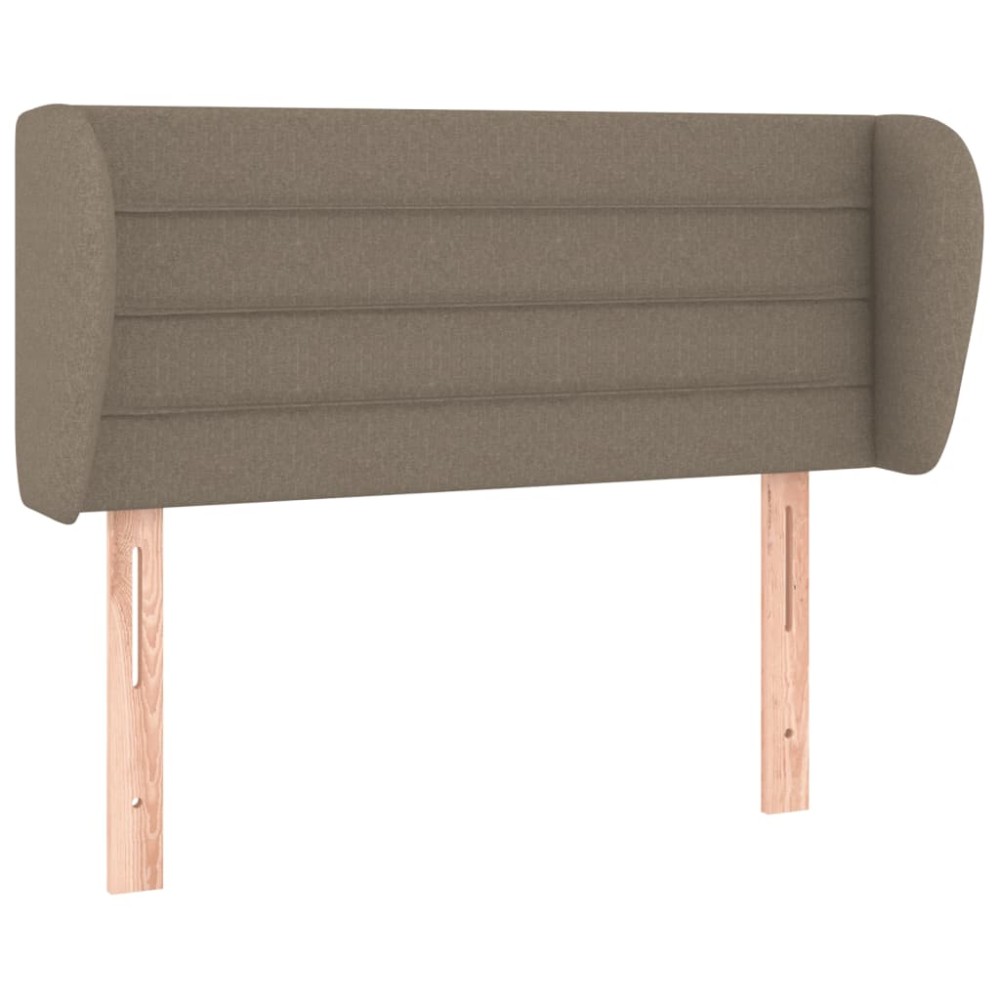 vidaXL Tăblie de pat cu aripioare gri taupe 93x23x78/88 cm textil